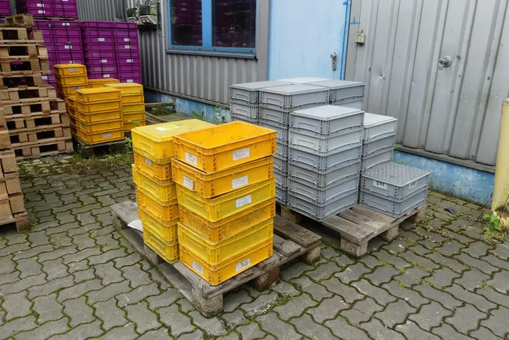 Konvolut Kunststoffkisten Umfang: 2x Palette mit Inhalt